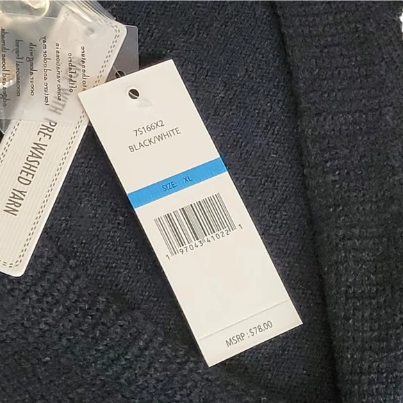 Nanette Lepore Heart Print Cardigan Black White Pearl Button XL Romantic Chic - Picture 9 of 17